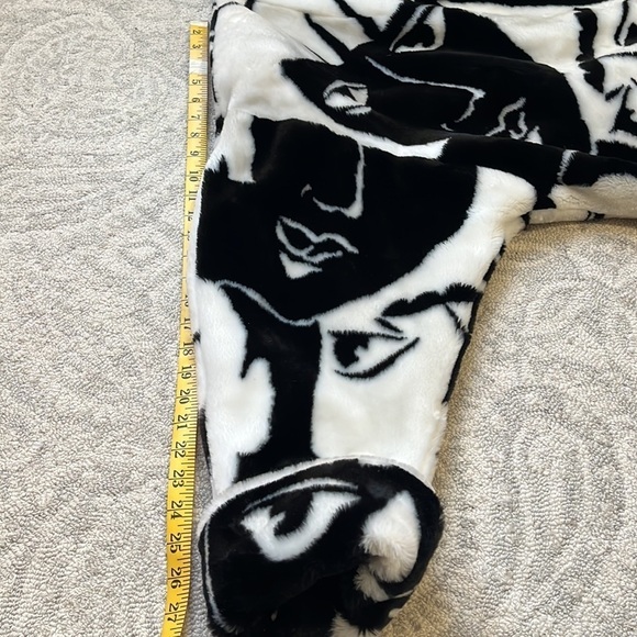 DONNY Brooks RIHANNA Faces Plush Jacket 1980’s Oversized Extra Small - Picture 10 of 14